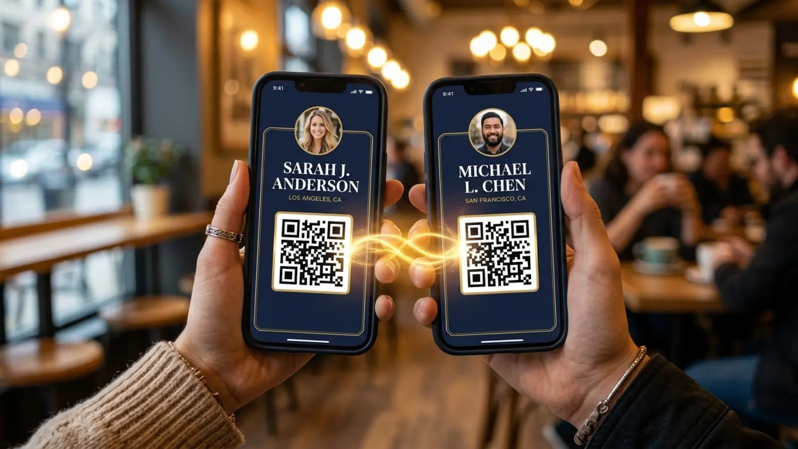 Exchanging CMO profiles by scanning QR codes